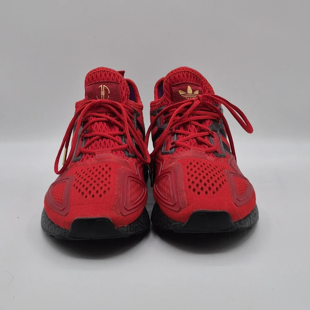Adidas ZX 2K Boost Shoes Mens Size 10 Red Animal Print Low Top Sneakers FZ5414